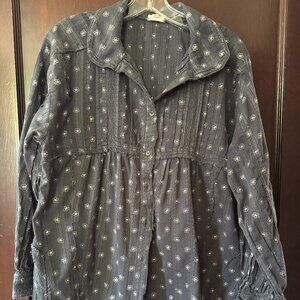 Pilcro Anthropologie charcoal spring tunic